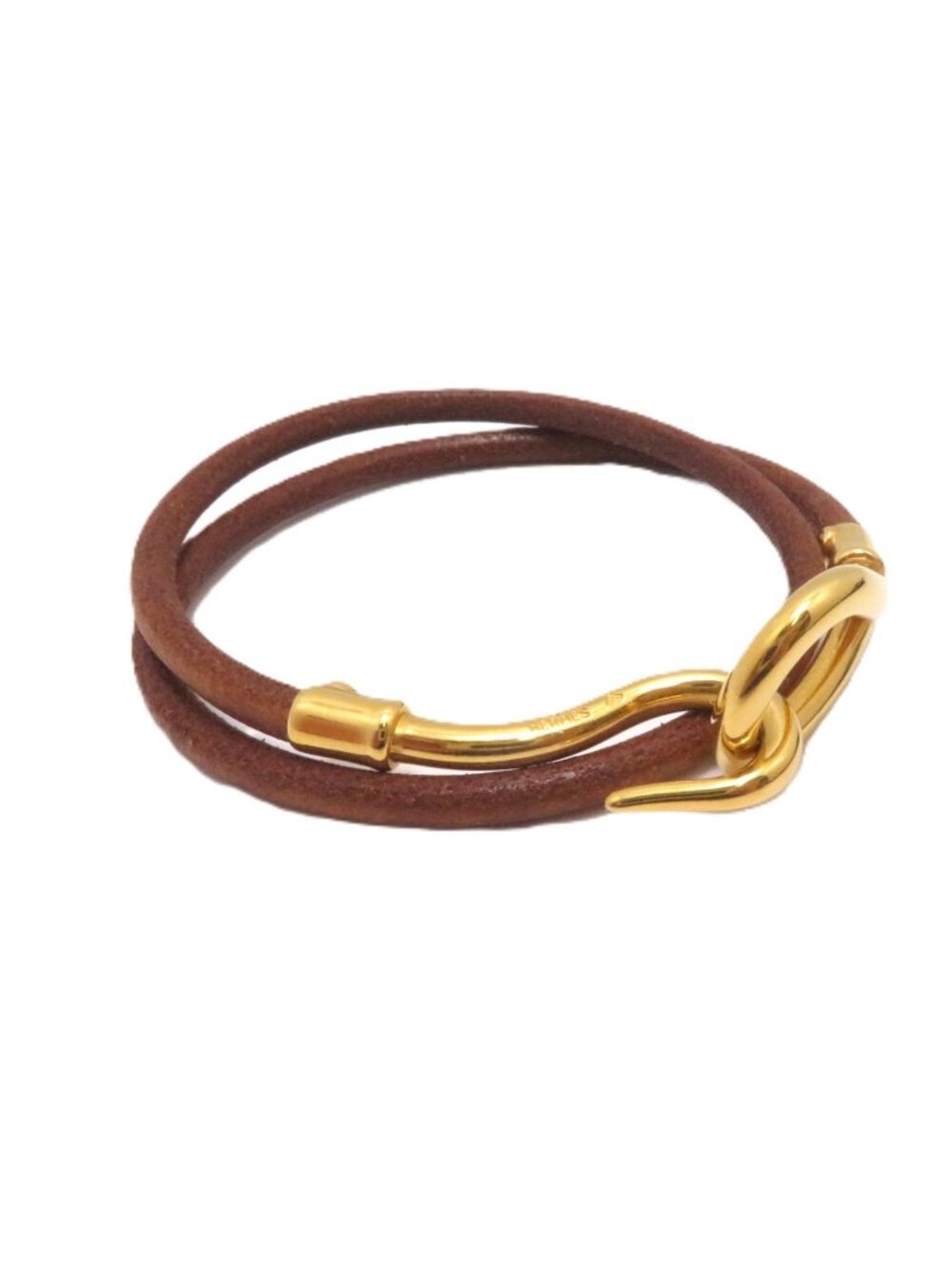 Hermes Jumbo Choker Bracelet Brown Leather